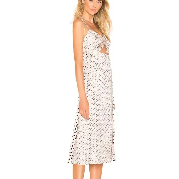 Privacy Please x Revolve Venice Midi Dress Size: XS Color: Nude & Black - Picture 3 of 6